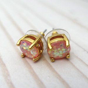 Kate Spade Pink Glitter Stud Earrings